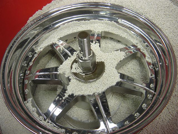 Alloy Wheel Vibrational Polishing